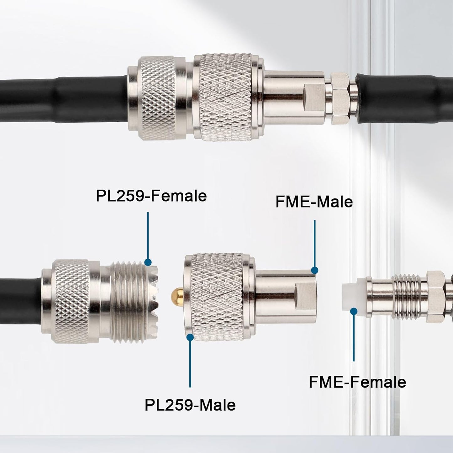 Adapter: FME Male to UHF Male