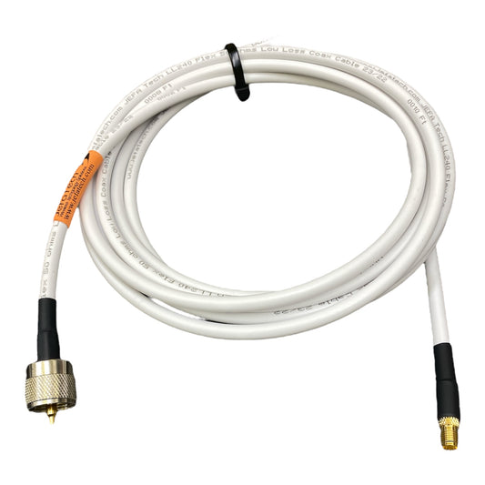 Dual CB Antenna Cable Set with EZ Routing Fittings- 18 Feet Premium RG-8X