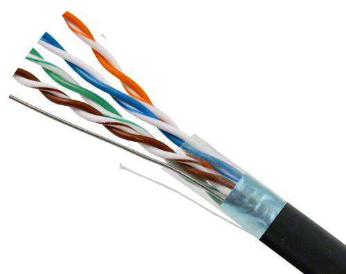 JEFA Tech Outdoor Rated, Shielded Cat5e - UV Resistant, Direct Burial, Ground Wire
